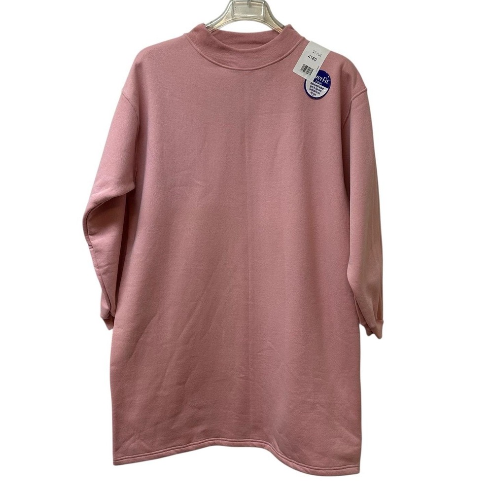 Vtg 90's Hanes Skimp Long Over Sized Sweatshirt Women's L/XL EverFit Fleece NEW